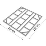 DODATKI ZA KOVINSKE HIŠKE GLOBEL TALNI OKVIR GLOBEL 8X8 D234 X V237 CM (F88GAL) - slika 2